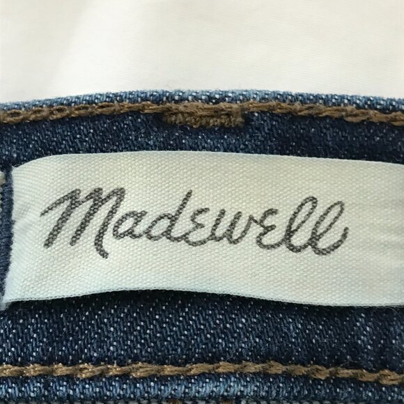 Madewell 9" Mid Rise Skinny Jeans Women size 26 Blue Dark Wash Stretch Preppy - Picture 3 of 13